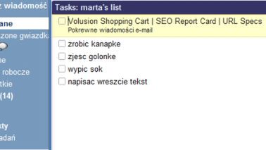 Gmail wypisuje listy rzeczy do zrobienia 1