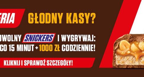 Snickers promowany loterią "Głodny kasy?"