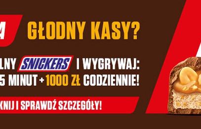 Snickers promowany loterią "Głodny kasy?"