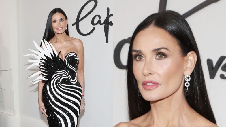 61-letnia Demi Moore olśniewa w ptasiej sukni