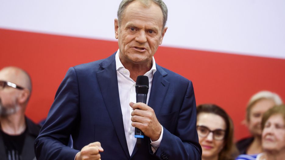 Donald Tusk podczas spotkania w Krakowie