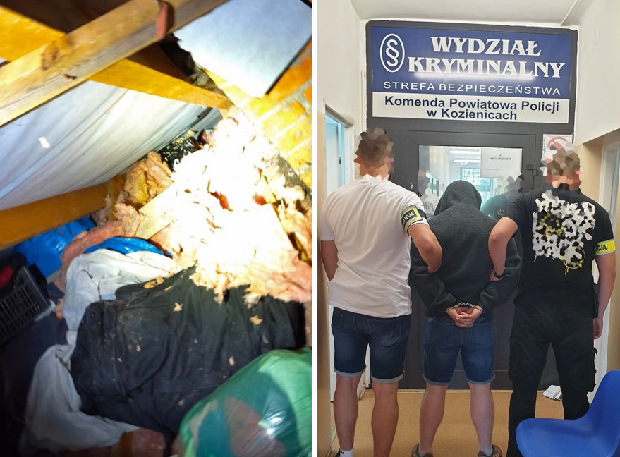 27-letni obywatel Armenii zatrzymany. Skrył się na strychu mieszkania w Kozienicach