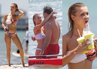 Joanna Krupa w skąpym bikini wypoczywa na plaży... (ZDJĘCIA)