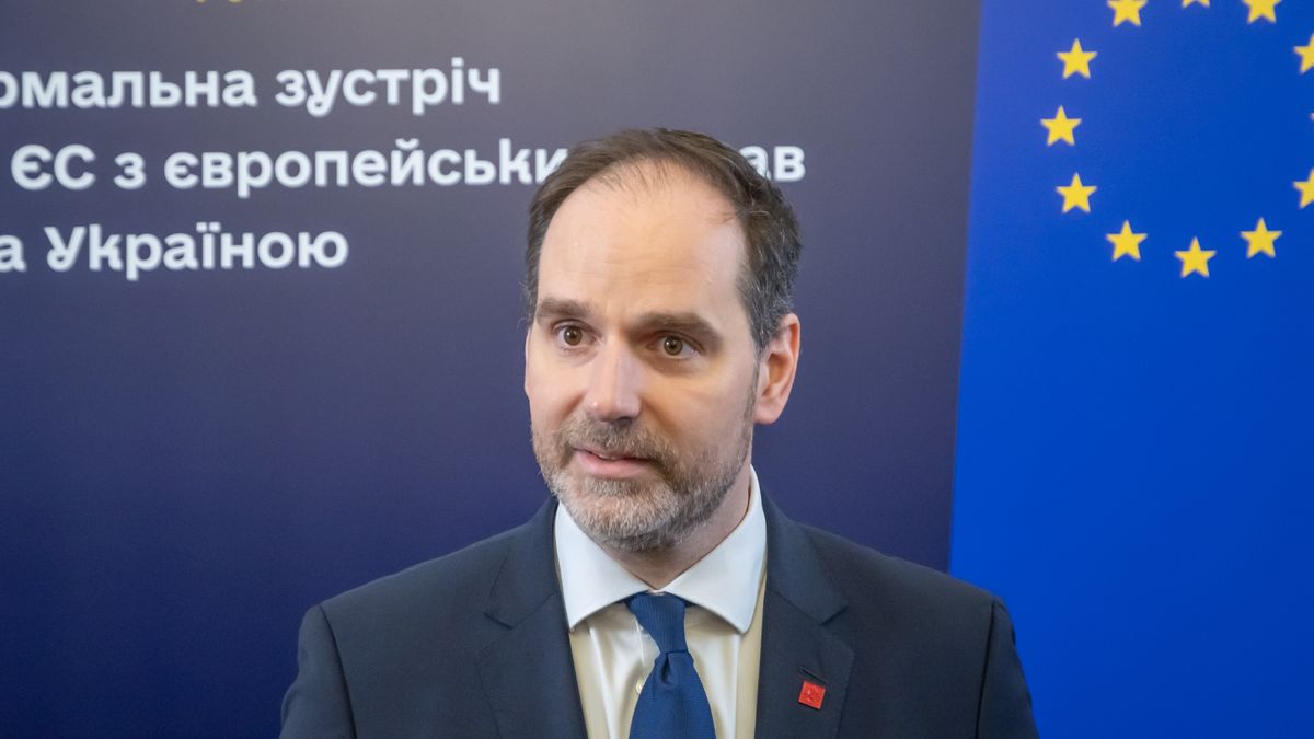 LVIV, UKRAINE, DECEMBER 11: Deputy State Secretary of the Ministry of Development and Technology of Poland Ignacy Niemczycki speaks during an informal meeting of European Union ministers, in Lviv, Ukraine, December 11, 2025. The informal EU ministerial summit takes place in the city of Lviv on December 10 and 11. The meeting was attended by representatives of 27 countries, led by the Danish Minister for European Affairs, Ms. Marie Bjerre, the European Commissioner for Neighborhood and Enlargement Negotiations, Marta Kos, and the Deputy Prime Minister of Ukraine for European and Euro-Atlantic Integration, Taras Kachka. (Photo by Olena Znak/Anadolu via Getty Images)