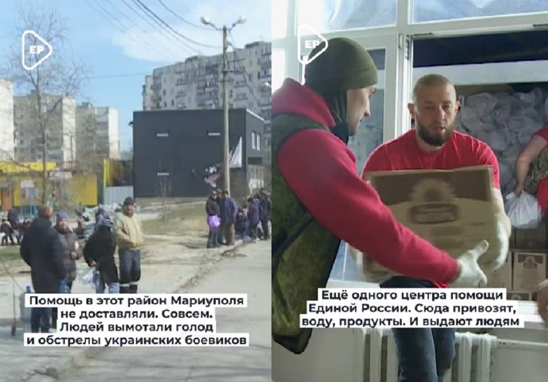 Partia chwali się "pomocą w Mariupolu". Obrzydliwa propaganda ludzi Putina