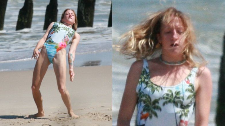 Lara Gessler i Piotr Szeląg z córką Neną