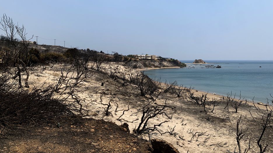 Potężne pożary na greckiej wyspie Rodos