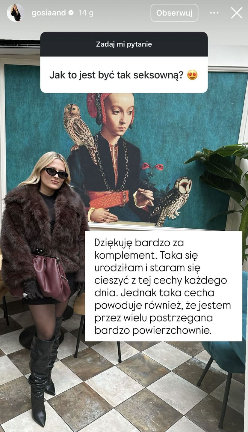 Gosia Andrzejewicz odpowiada, "jak to jest być tak seksowną"
