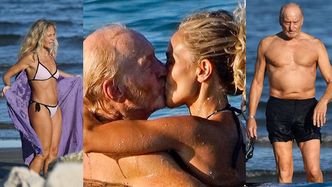 73-letni aktor z "Gry o tron" dokazuje w morzu z młodszą o 20 lat partnerką (ZDJĘCIA)