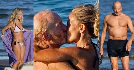 73-letni aktor z "Gry o tron" dokazuje w morzu z młodszą o 20 lat partnerką (ZDJĘCIA)