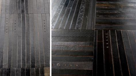 Zrób to sam: Podłoga ze starych skórzanych pasków 1