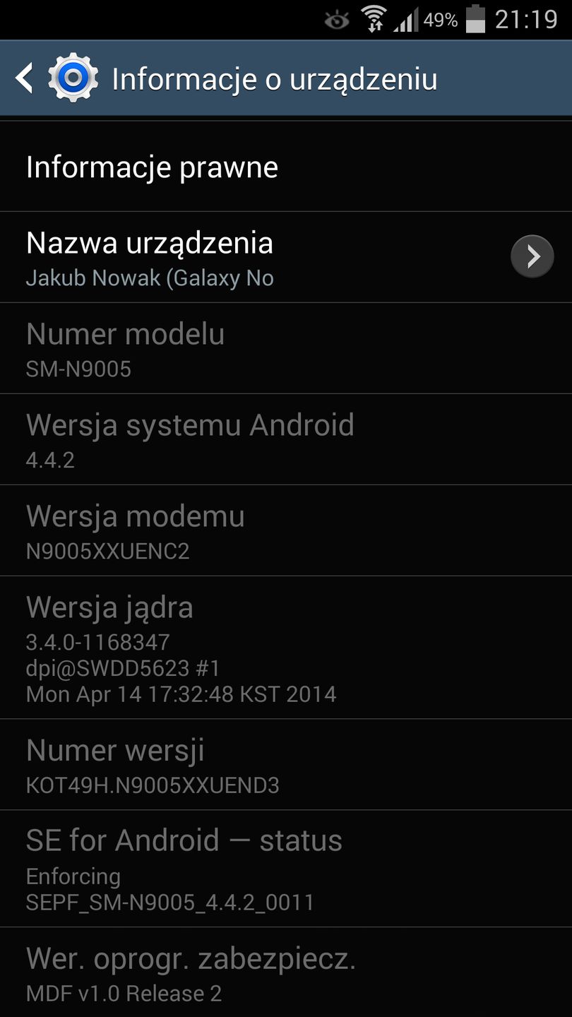 Samsung Galaxy Note 3 po 6 miesiącach 4