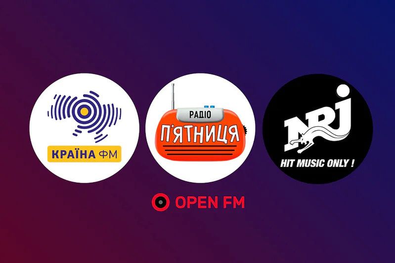 Kraina FM, Radio Pyatnica, NRJ Ukraine w Open FM
