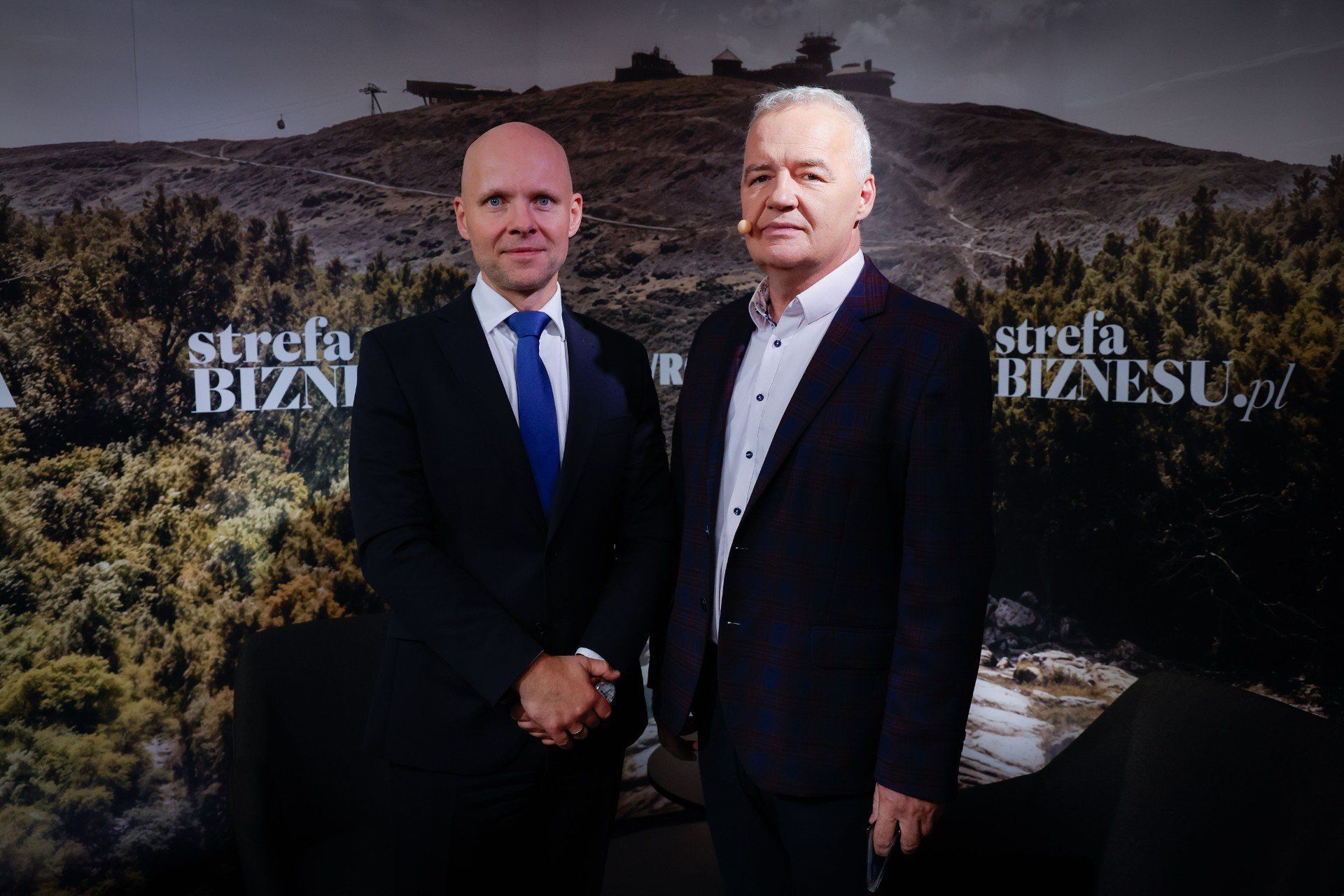 Prezes Portu Gdańsk Alan Aleksandrowicz w rozmowie z redaktorem Strefy Biznesu podczas Forum Ekonomicznego w Karpaczu