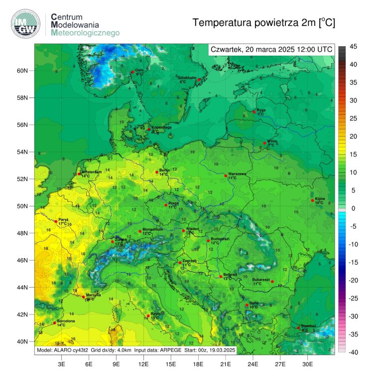 Prognoza pogody na czwartek