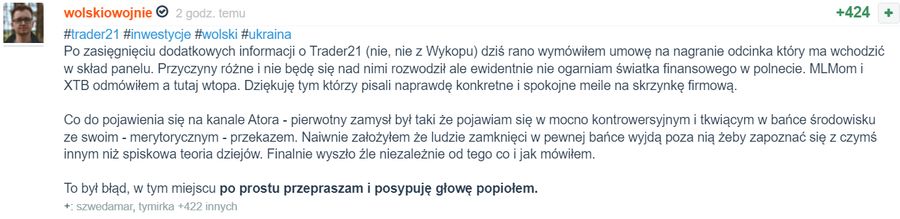 Jarosław Wolski u Atora