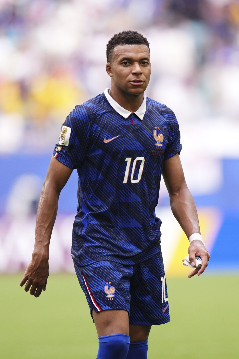Kylian Mbappe of France looks on during the FIFA World Cup 2026 Bronze Medal Match match between France and England at Miami Stadium on July 18, 2026 in Miami Gardens, United States. (Photo by Jose Breton/Pics Action/NurPhoto via Getty Images)