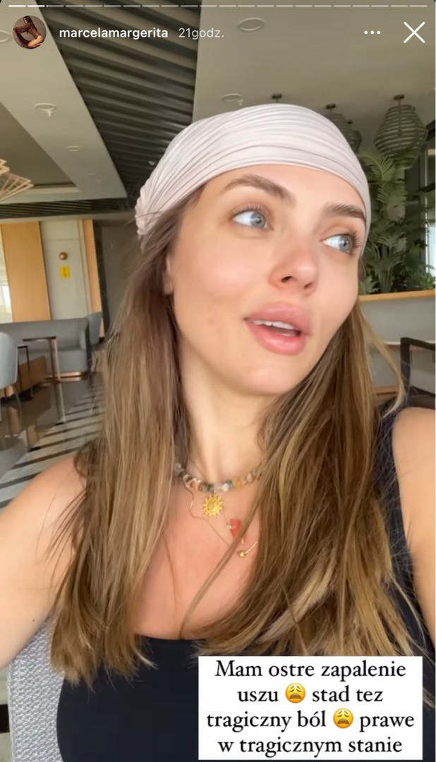 Marcelina Leszczak zmaga się na urlopie z zapaleniem ucha