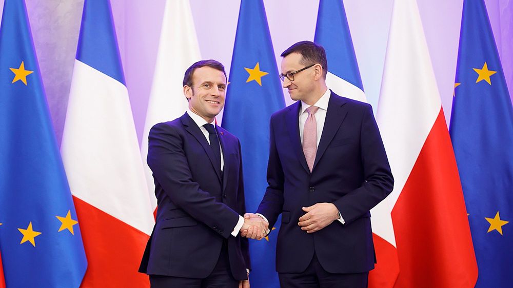 2020.02.03 Warszawa. Spotkanie premiera Morawieckiego z prezydentem Macronem