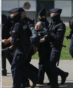 Przepychanki przed pomnikiem smoleńskim. Policja w akcji