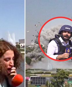 Moment ataku na Damaszek. Reporterzy byli akurat na wizji