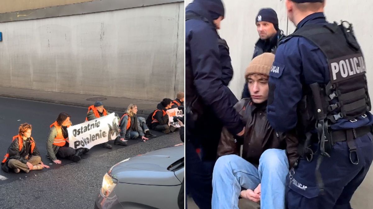 ekologia, aktywiści, protest Blokada Wisłostrady przez Ostatnie Pokolenie. Nagraliśmy reakcje kierowców