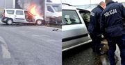 Policjanci wyciągnęli kierowcę z płonącego auta na S8. Zasnął za kierownicą w drodze do pracy