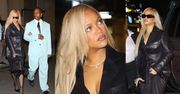 Rihanna w przezroczystej spódnicy i z torebką za 25 TYSIĘCY pędzi na imprezę (ZDJĘCIA)