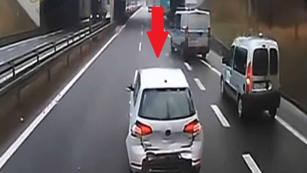 Kierowca nagle zahamował 