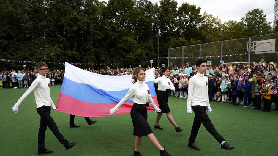 Education term starts in Russia
MOSCOW, RUSSIA - SEPTEMBER 01: Pupils attend a Knowledge Day ceremony marking the beginning of a new school year, at a school in Moscow, Russia on September 01, 2022. (Photo by Pavel Pavlov/Anadolu Agency via Getty Images)
Anadolu Agency
education term, school