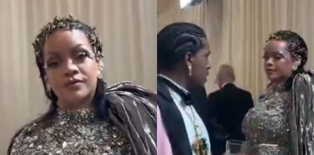 ZIRYTOWANA Rihanna czeka, aż ASAP Rocky skończy rozmowę z TAJEMNICZĄ KOBIETĄ na Met Gali. O to się pokłócili? (WIDEO)