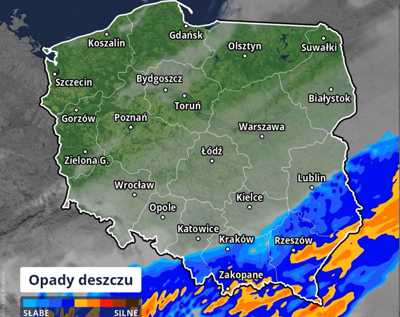 Pogoda na 21 i 22 sierpnia. Deszcz i burze na południu Polski