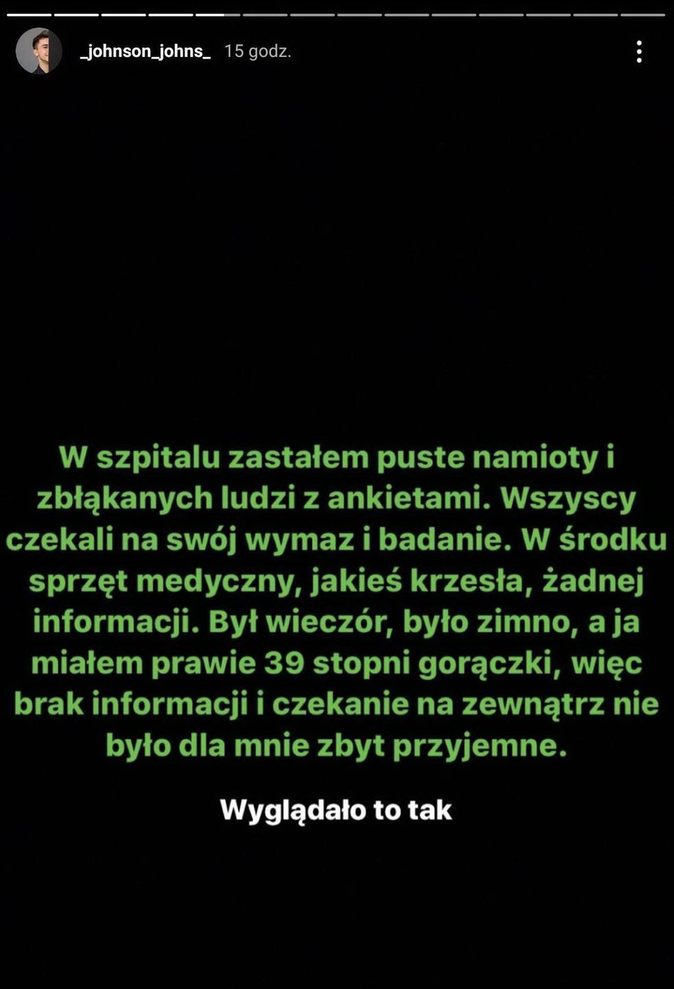 Jan Kietliński opowiedział swoją "koronahistorię" na Instagramie