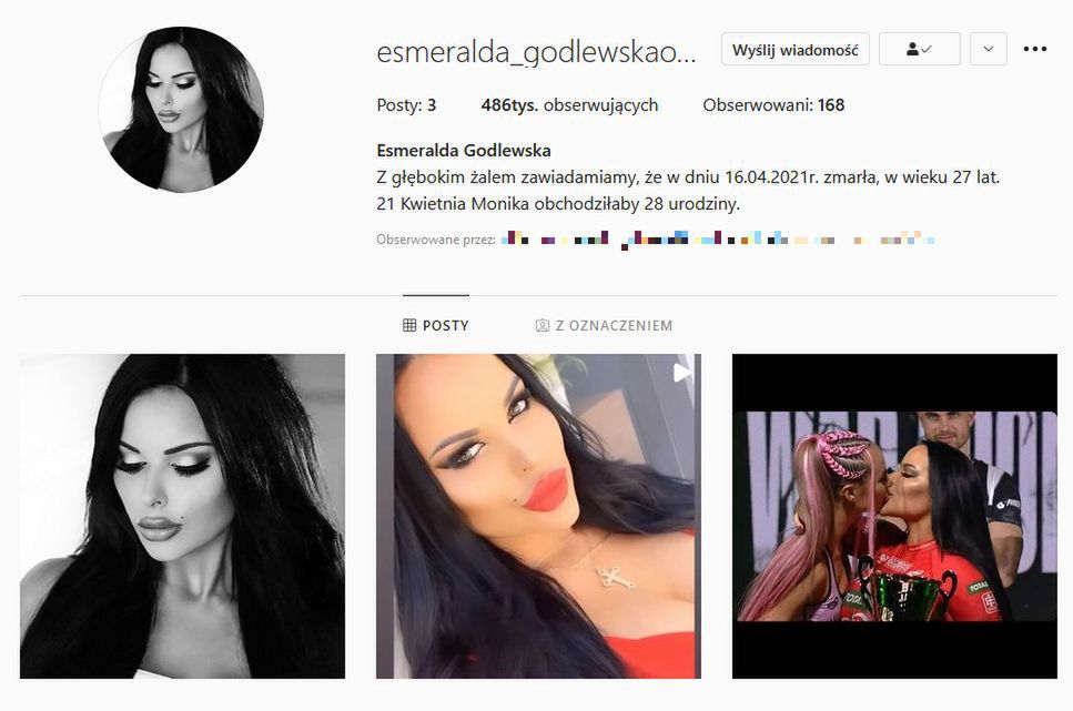 Esmeralda Godlewska i jej konto na Instagramie