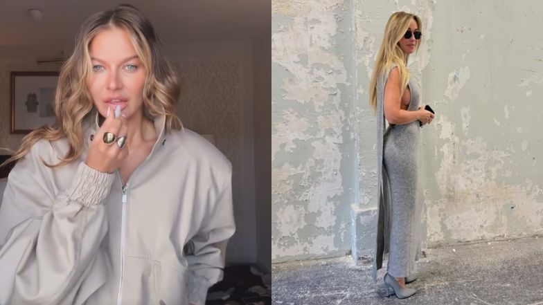 Anna Lewandowska na pokazie Magdy Butrym w Paryżu