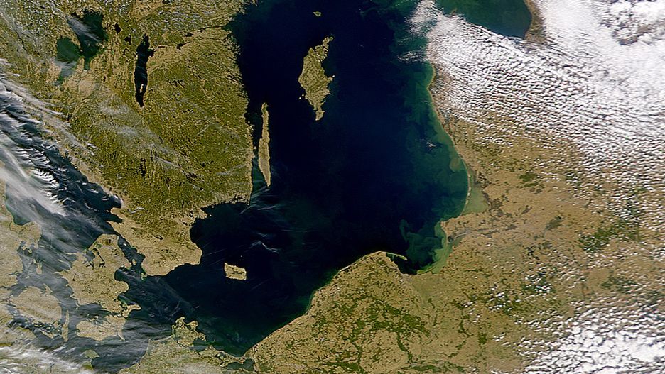 Morze Bałtyckie na zdjęciu satelitarnym 