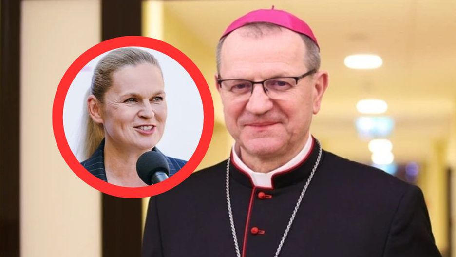 Spór o lekcje religii. Na zdjęciu: Ministra edukacji Barbara Nowacka, abp Tadeusz Wojda, przewodniczący Konferencji Episkopatu Polski