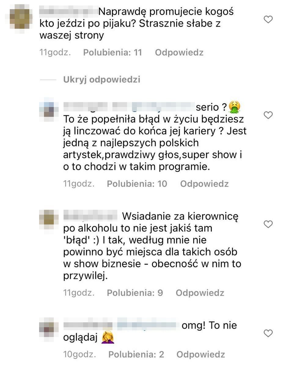Komentarze po eliminacji Beaty Kozidrak