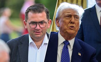 Zapytali go o skandowanie na cześć Trumpa. Poseł PiS przyniósł zdjęcie