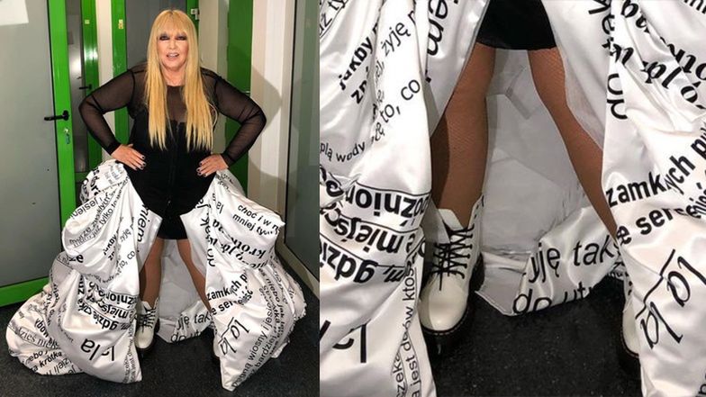 Maryla Rodowicz "upamiętniła" Krzysztofa Krawczyka oryginalną suknią