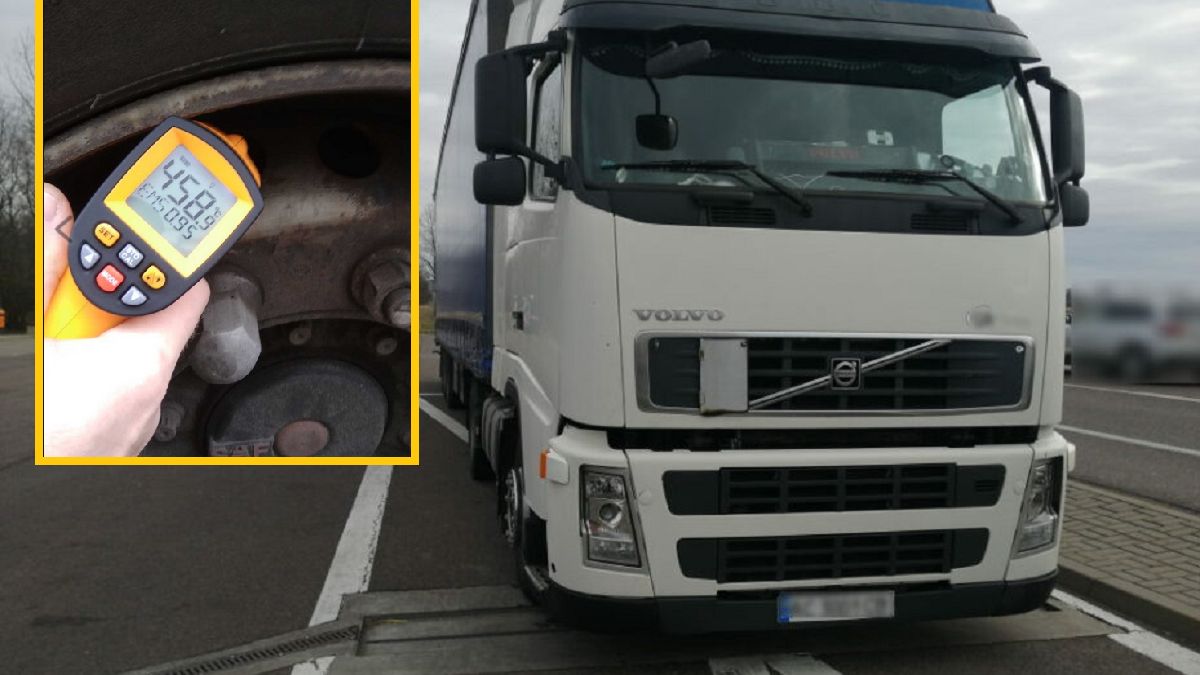 Gdyby kierowca tira pojechał dalej, mogło dojść do pożaru