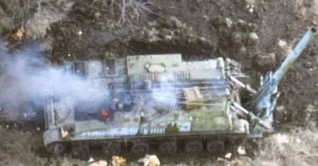 2S4 Tulipan zniszczony. Ukraińska artyleria "upolowała" atomowy moździerz