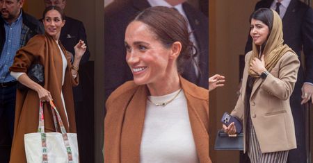 Meghan Markle uchwycona PIERWSZY RAZ od przeprowadzki z Harrym do Wielkiej Brytanii. Wybrała się na herbatkę ze znaną noblistką (ZDJĘCIA)