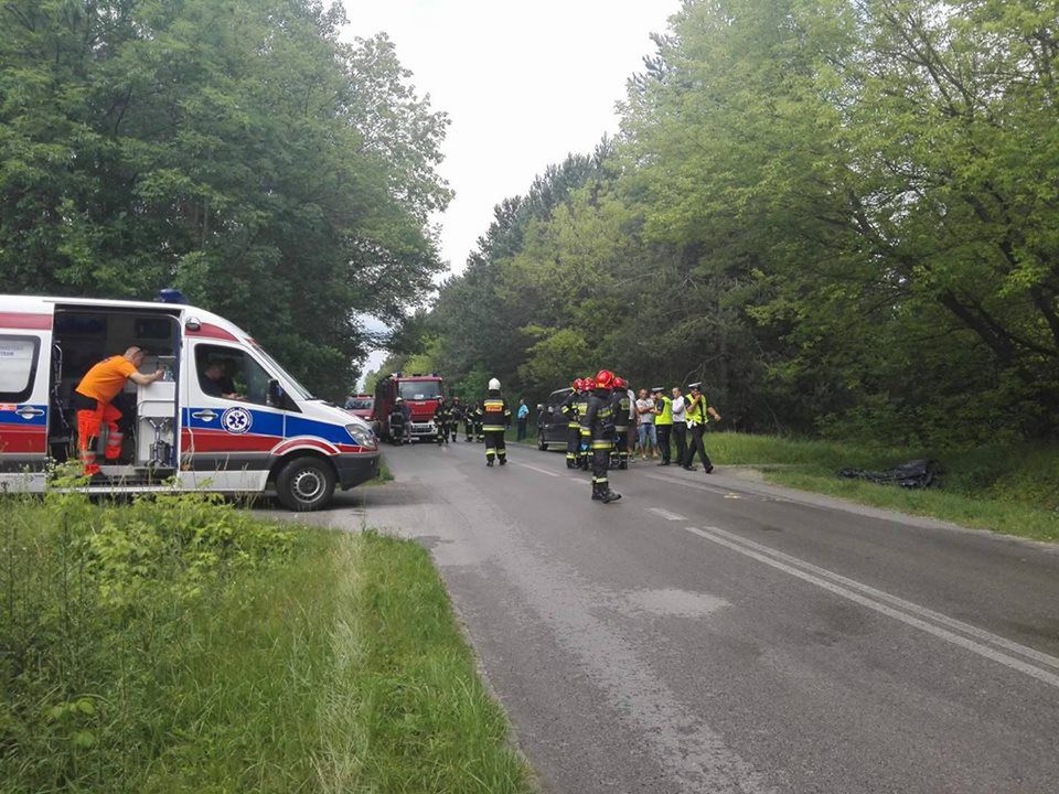 Śmiertelne potrącenie w powiecie lipskim. Reanimacje prowadzili ostrowieccy strażacy