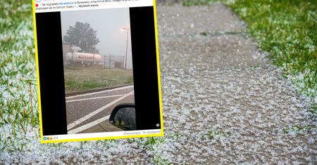 Potężne gradobicie w Bolesławcu. Pokazali nagranie
