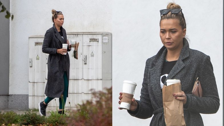 Sandra Kubicka dostarcza Baronowi kawusi do samochodu