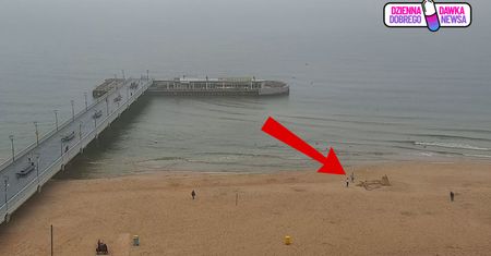 Była 6:55. Ludzie aż się zatrzymywali na plaży w Kołobrzegu