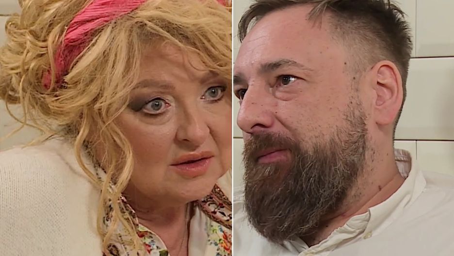 Magda Gessler i Tomek - partner właścicielki restauracji, który ma problemy z alkoholem