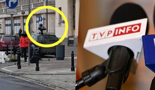TVP już w czeka blokach. Pod budynkiem ustawiła się kamera. Uwagę zwraca jeden szczegół