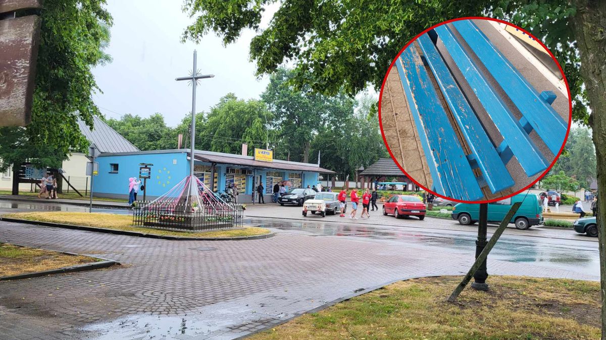 Przykry widok na ławeczkę w Jeruzalu.